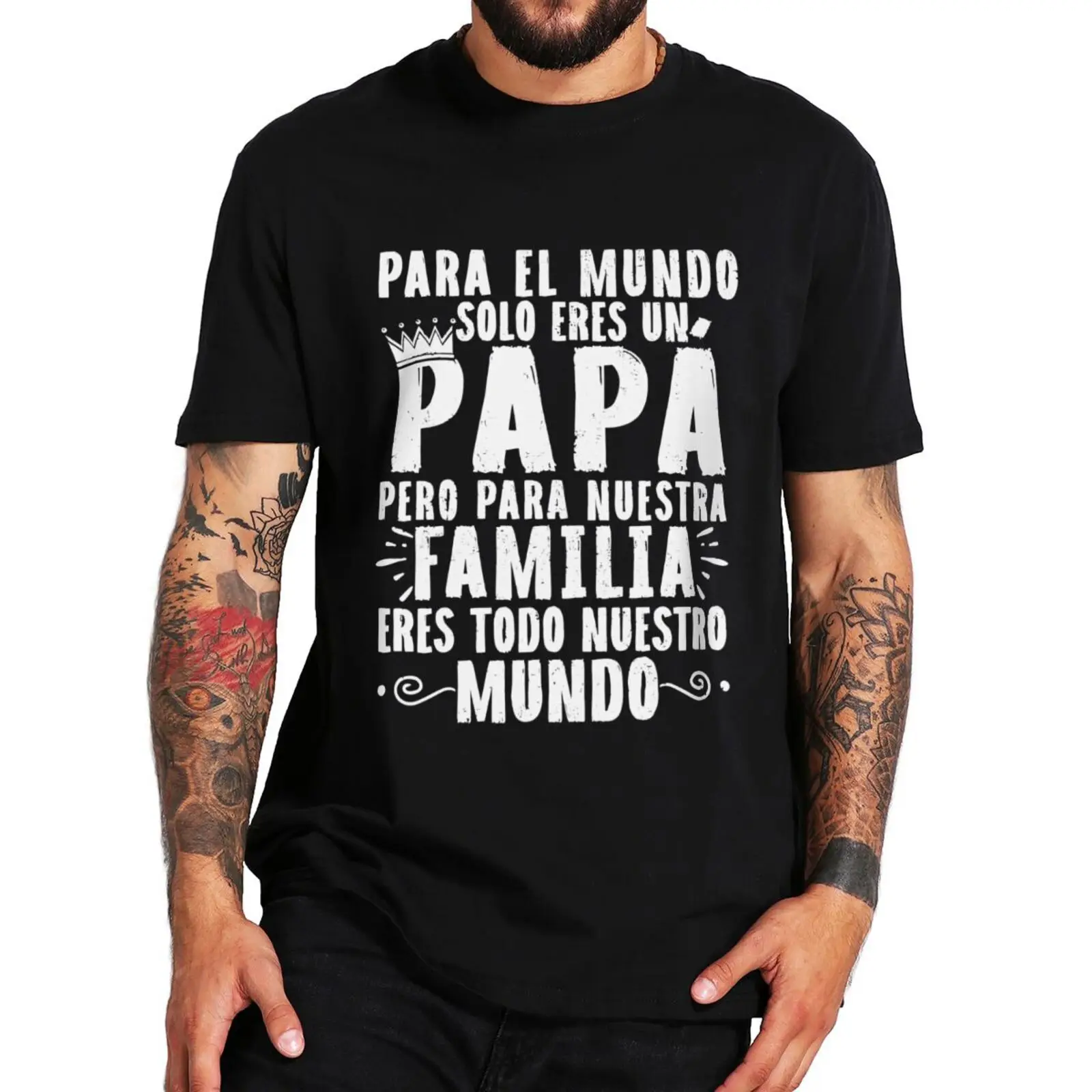 

Vintage Papa T Shirt Funny Spanish Text Father Day Husband Dad Gift Tee Tops Cotton Unisex Oversized Casual T-shirt EU Size