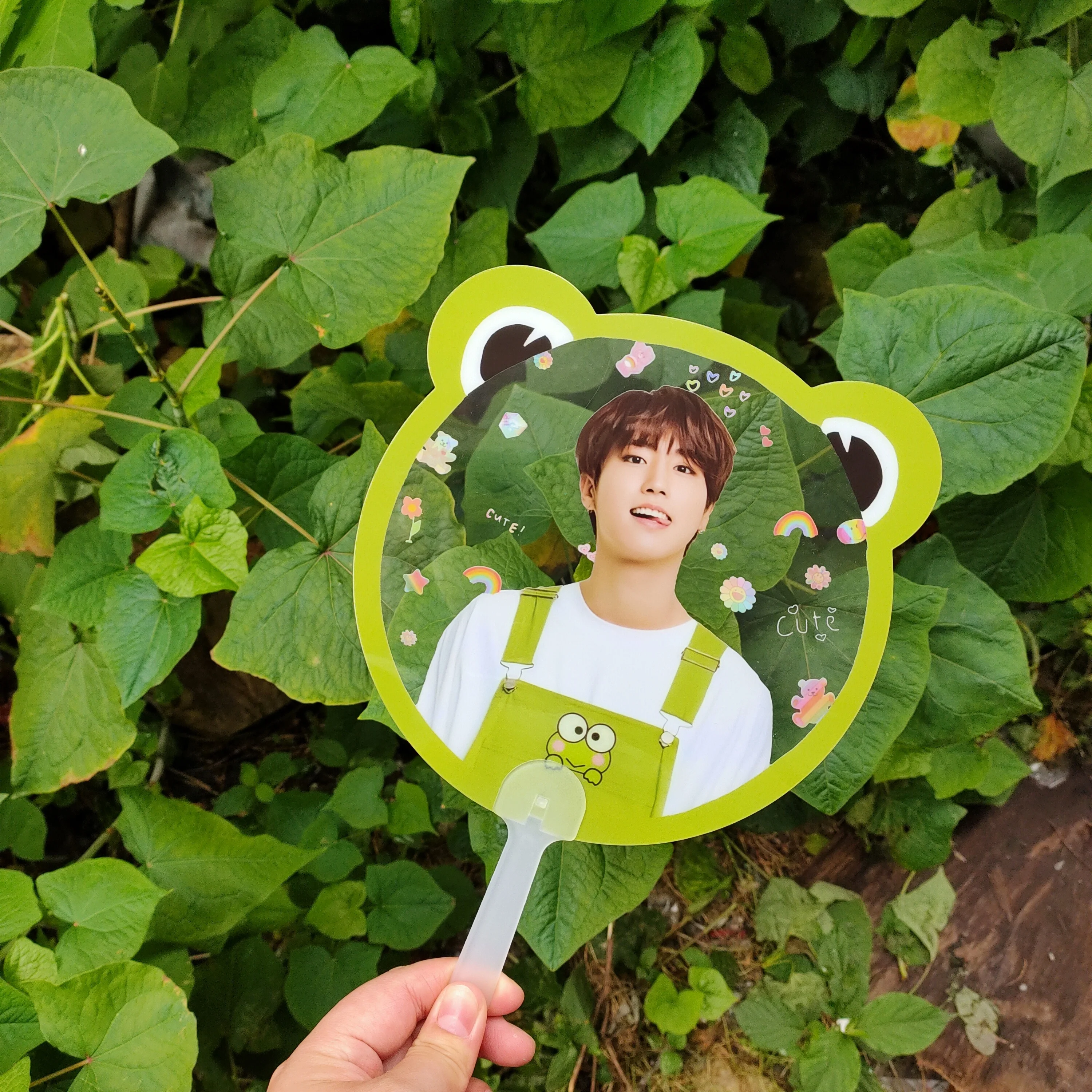 

Plastic Transparent Hand Fans, Kpop Star, Korea Hand Fan, Jonghyun Johnny Haechan V, Eco Friendly, Custom Printed, 10 Pcs