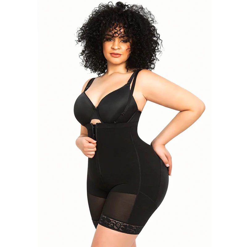 1pc Compressing Full Shapewear Romper Plus Size High Waist Body