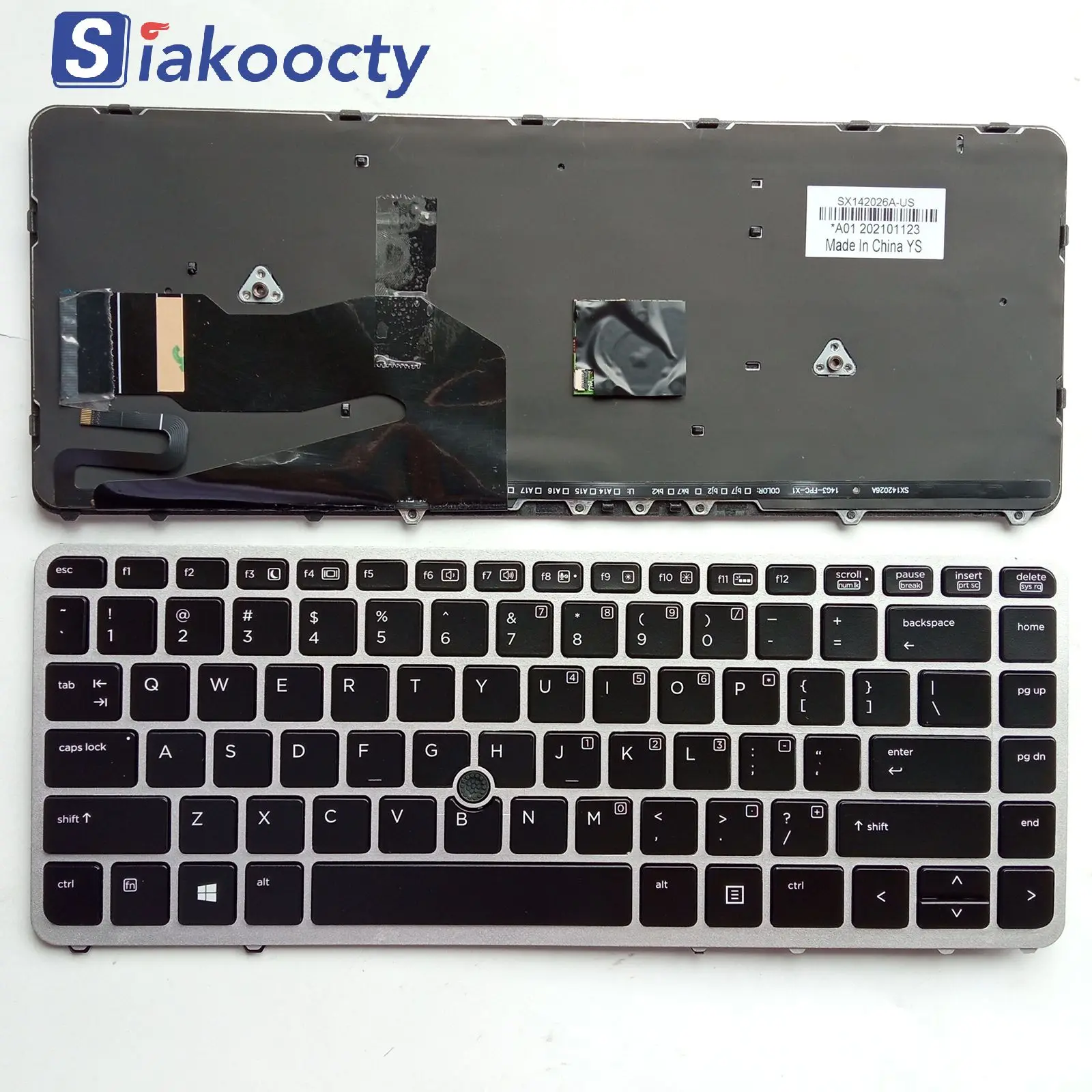 Notebook Hp 250 Tastiera Retroilluminata Per HP EliteBook 840/850/740/745 G1 G2 - Layout USA, Nuova Originale Tastiera USA QWERTY Per 850 G2