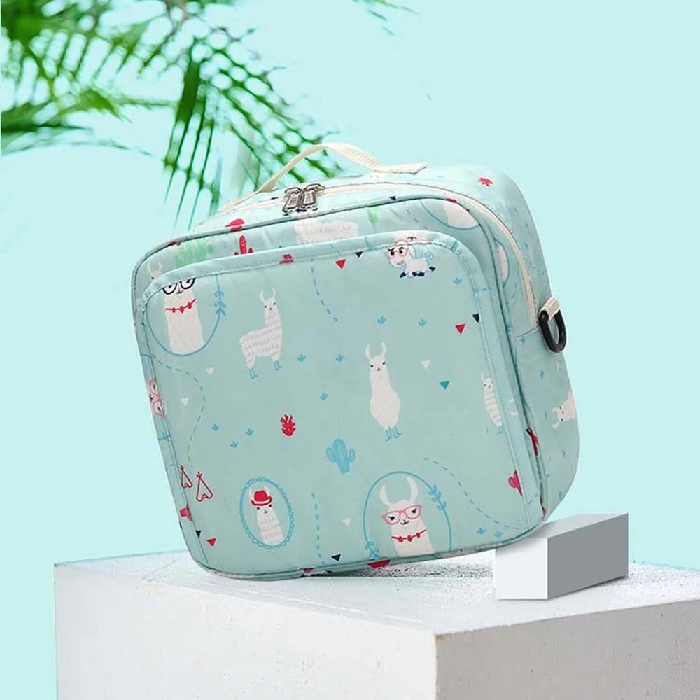 Soft Diaper Storage Bag Large Capacity Thicken Baby Stroller Hanging Bag Multi-functional Printed Pouches Bag Organizer Daily