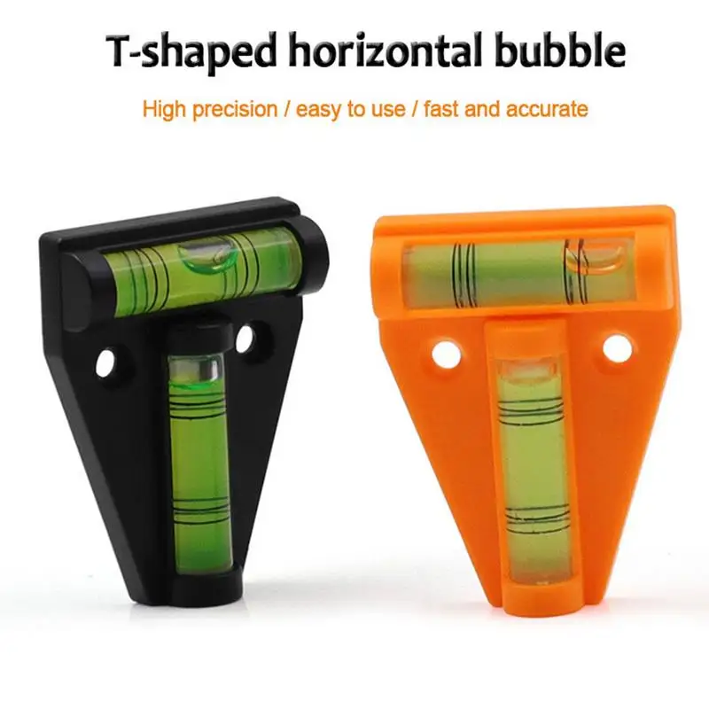 Spirit Level T-Type Spirit Level Plastic Measuring Vertical And Horizontal Adjuster Scope Triangle Level Measuring Kit For Caravan Camper