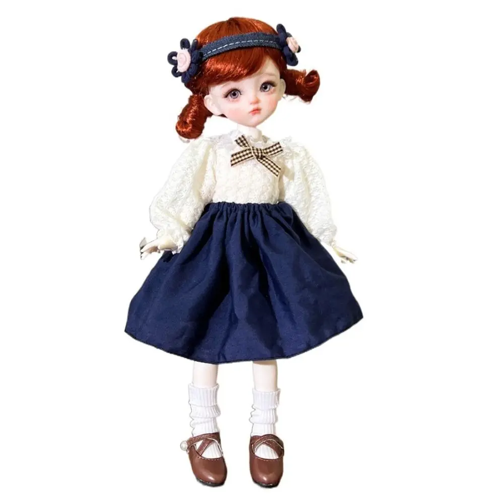 Doll Clothes 1/6 BJD Doll Fashion Outfit Set Pretty Dress Hat Headwear Girl Toy Gift Doll Accessories No Dolls No Shoes 5