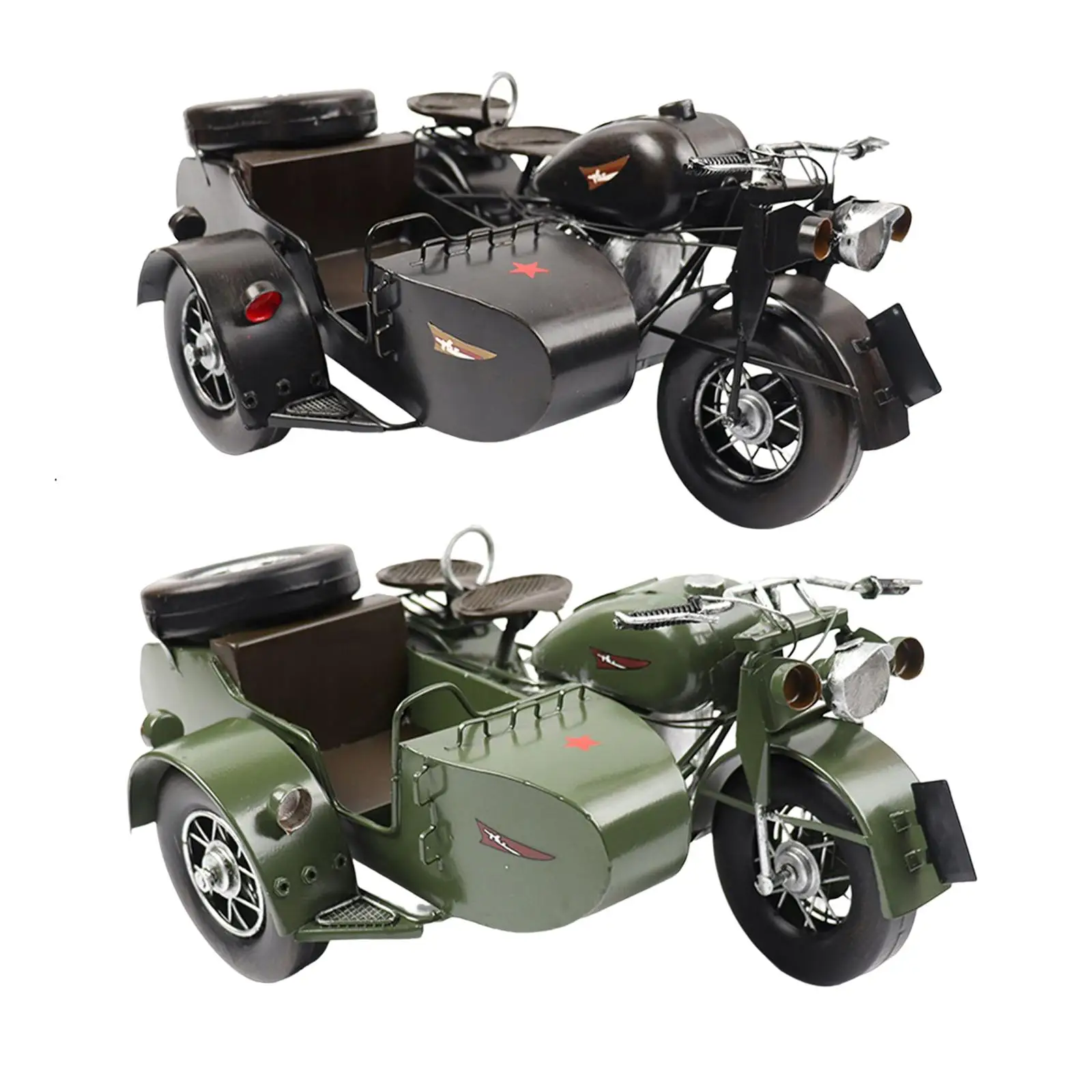 

Миниатюрная модель трехколесного мотоцикла в винтажном стиле, модель дороги, детские игрушки, Декор