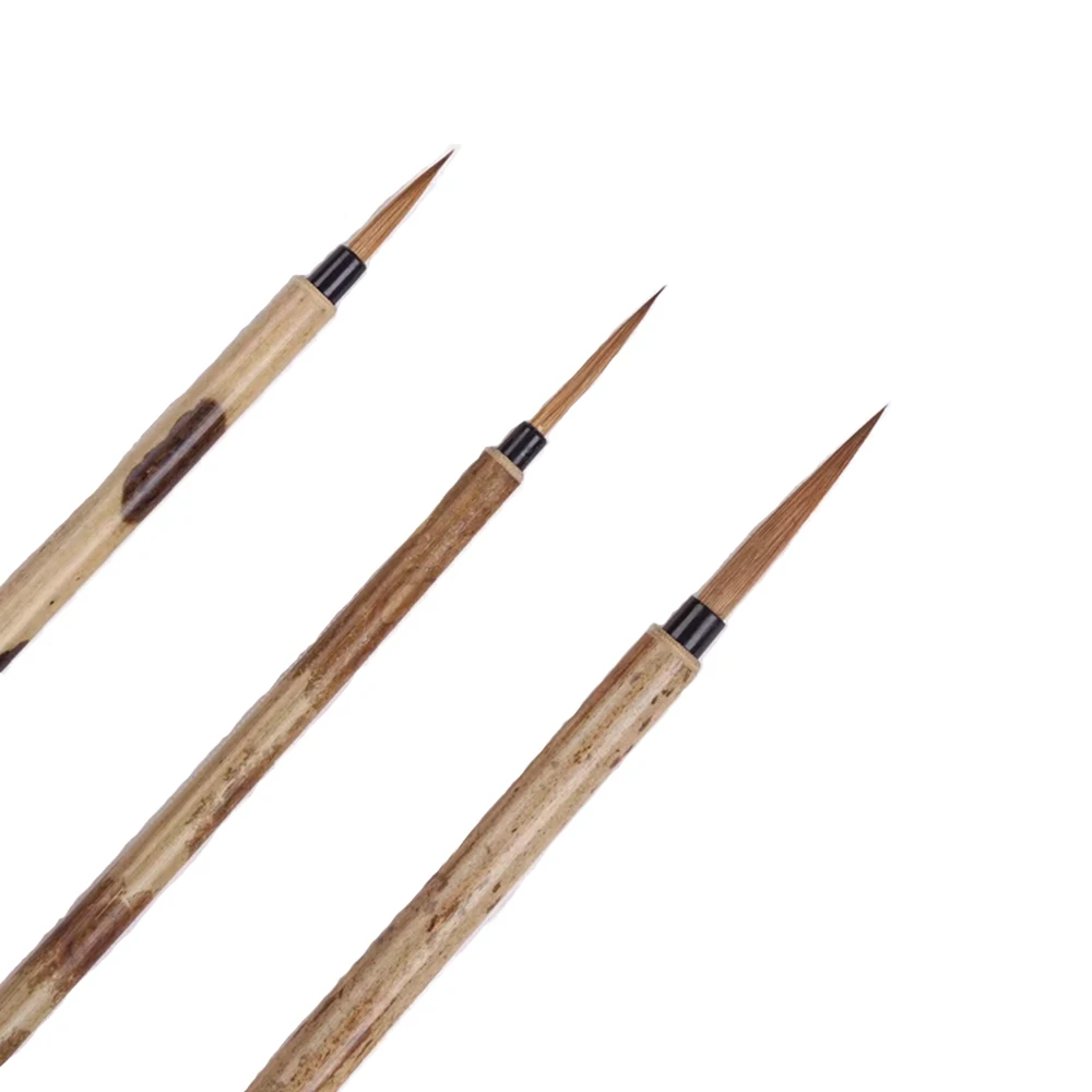 ArtSecret High Quality 3PC/Set BK-02 Art Calligraphy Watercolor Brushes Kolinsky Hair Bamboo Handle Chinese Painting Supplies 2