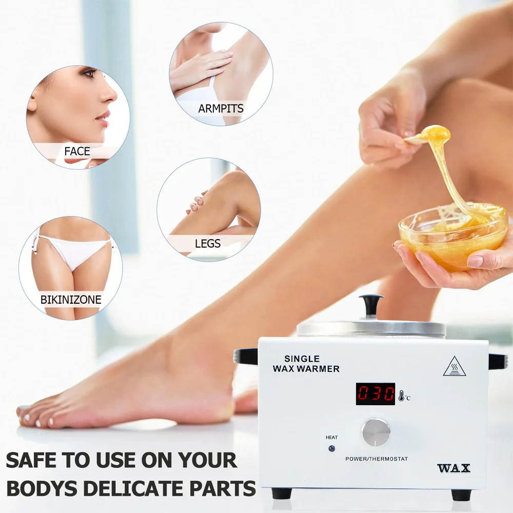 Depilatory Wax Heater With Display Electric Hair Removal Warmer Pot Machine  SPA Hand Body and Feet Epilator Hair Removal Tool 4