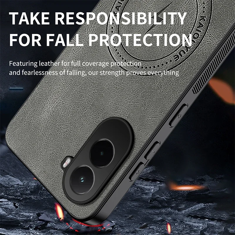 Retro Smooth-Touch Sheepskin Magnetic Shockproof Case - Business Edition