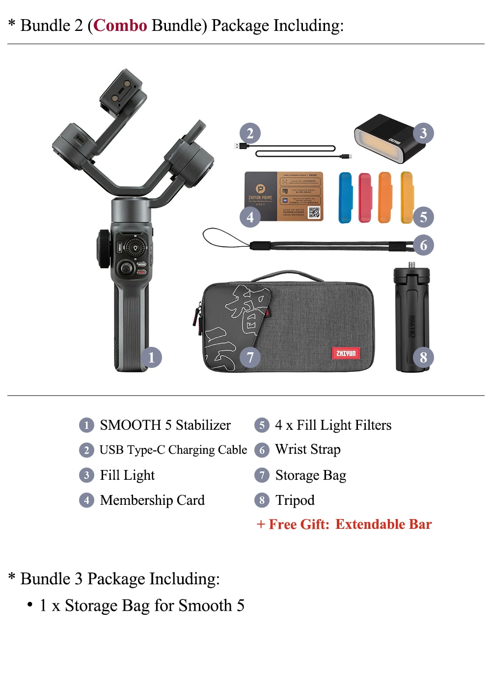 Zhiyun Smooth 5 3-Axis Professional Phone Stabilizer Gimbal for Mobile 2 S8753b40dbf8c4a25bdcdc322fe4233052