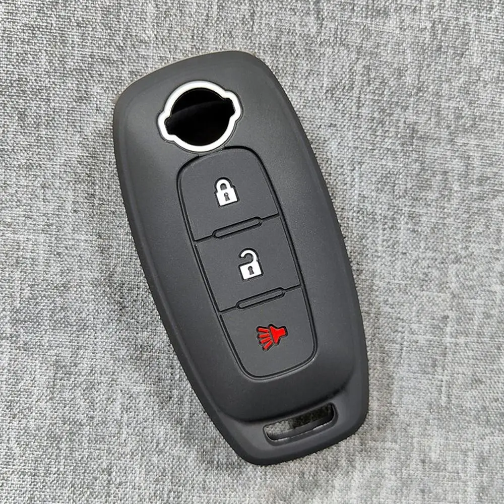 Silicone Car Key Case Cover Keychain For Nissan/X-Trail T33/Qashqai J12/Teana 3 4 5 Buttons key case key case cover
