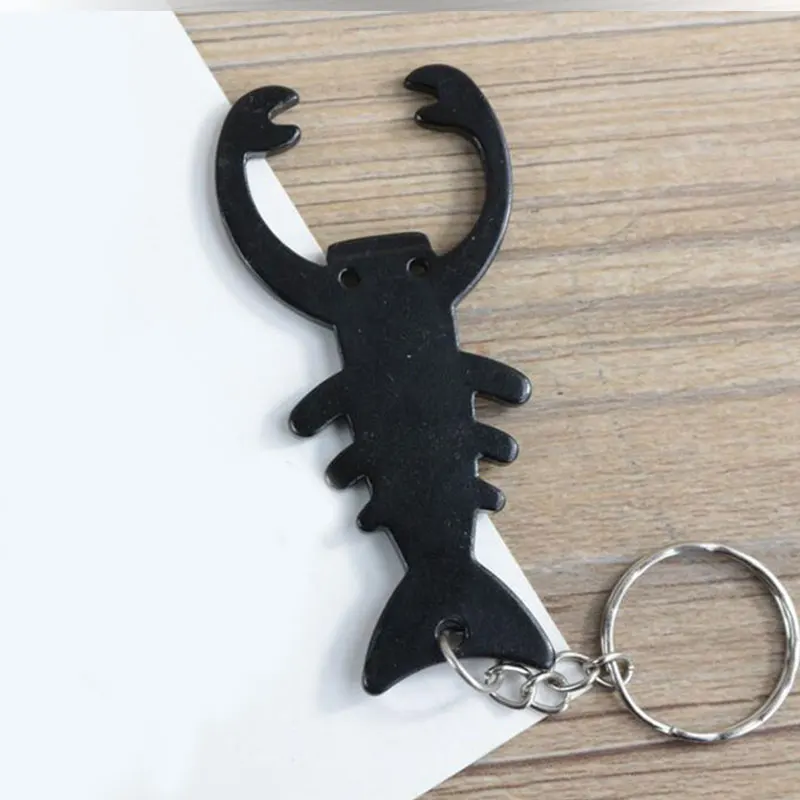 Mini Shrimp Lobster Scorpion Portable Bottle Opener with Key Ring Home Keychain,bottle opener,kitchen tools,multifunctional tool