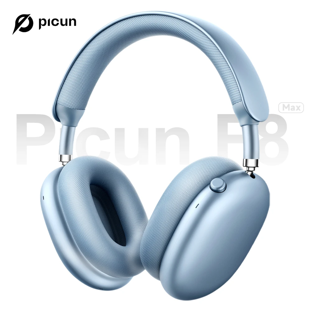 Picun F8MAX ANC Wireless Headphone 59dB Hybrid Active Noise Canceling Spatial Audio Earphone Bluetooth 6.0 Over Ear Headset 180H 1