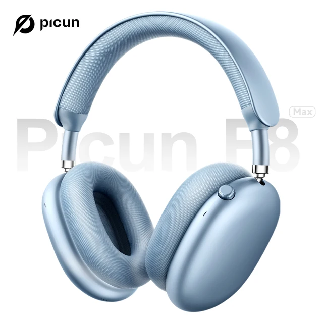 Picun F8MAX ANC Wireless Headphone 59dB Hybrid Active Noise Canceling Spatial Audio Earphone Bluetooth 6.0 Over Ear Headset 180H 1