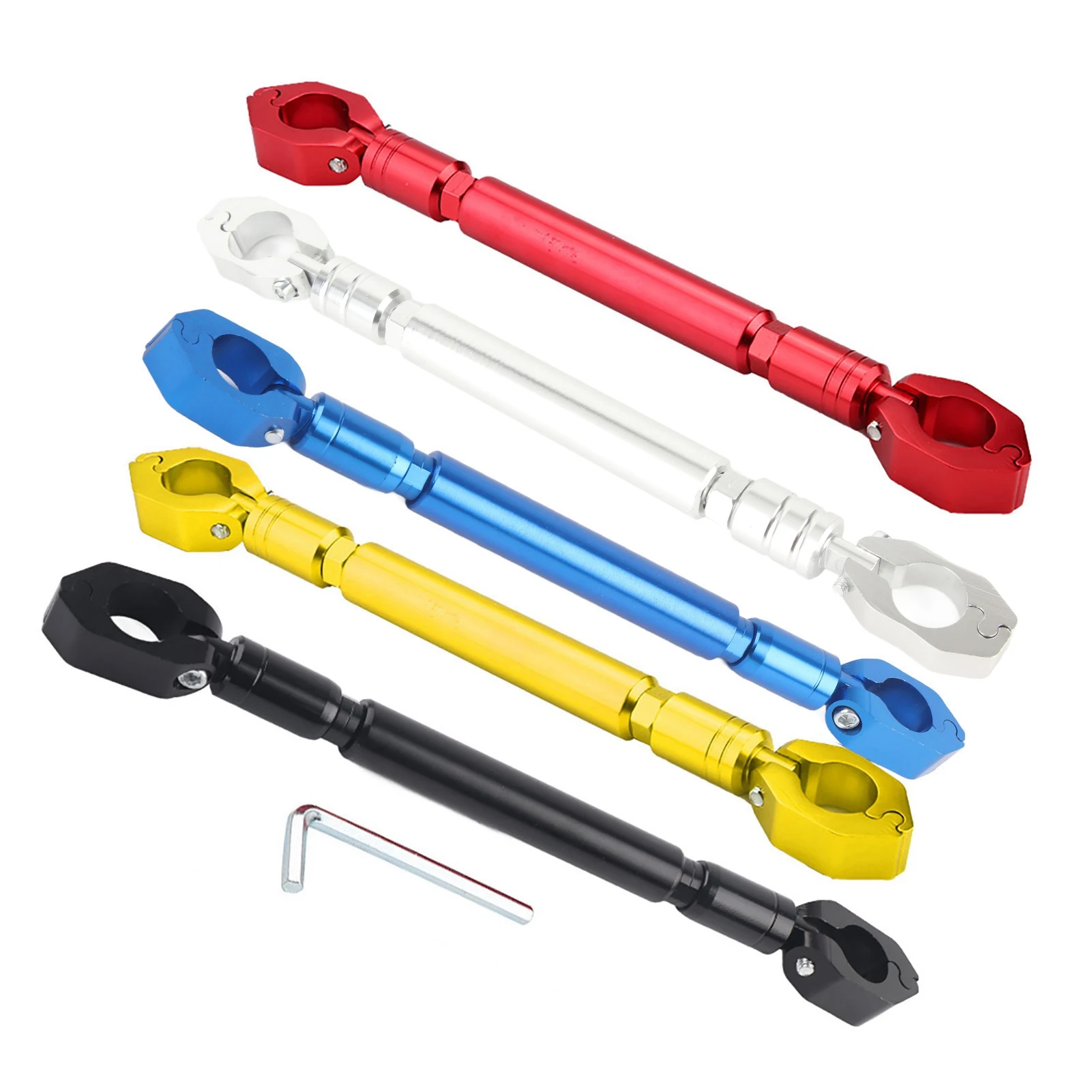 Barra Trasversale Per Manubrio Moto - Universale 22mm, Blu, Regolabile - Foto 4