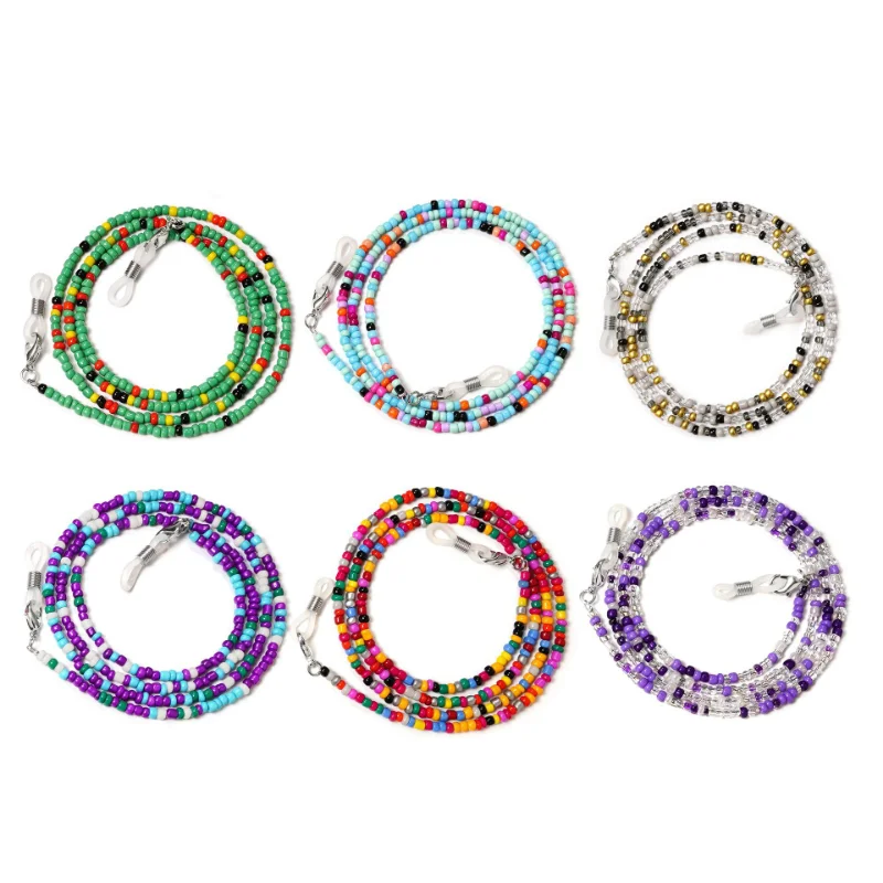 

Glasses with Holder Chain Glasses Cord with Glasses Holder Fashion Glasses Chain for Women and Men Colorful Mask Chain