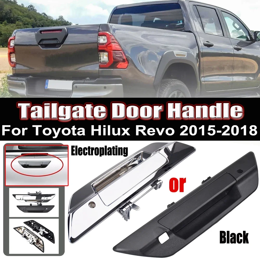 Para Toyota Hilux Revo 2015 2016 2017 2018 2019 2020 2021 Manija De Puerta Trasera Cromada Manija De Puerta Trasera Manija De Maletero - AliExprs