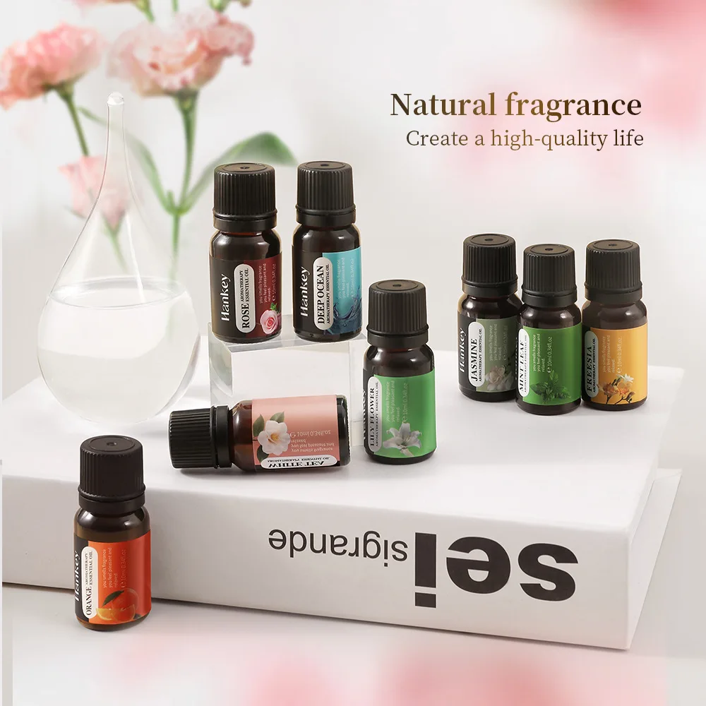 10ml Pure Essential Oil Humidifier Aromatherapy Diffuser Scented Candle Making Air Freshener DIY Aromatic Oil Jasmine Rose Ocean home fragrance products aroma oil diffuser