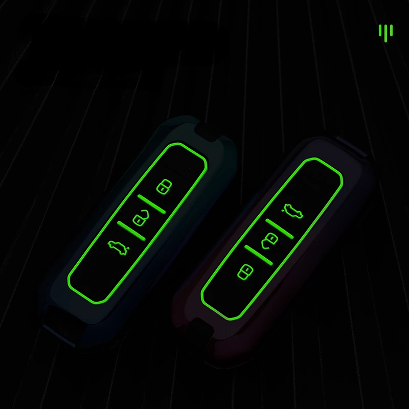 Alloy silica Gel Car Key Case Cover for Baojun 510 730 360 560 RS-5 530 630 for Wuling Hongguang S Auto Holder Shell Accessories - S87544572c8214de2872629014dcdc9efI