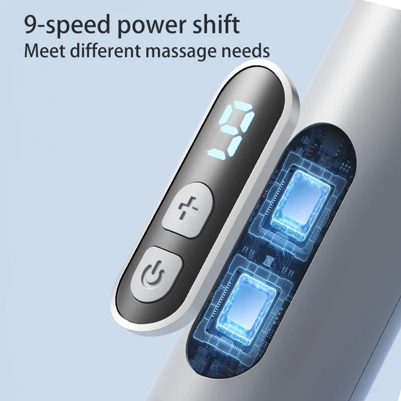 Fascia Gun New Electric Handheld Massage gun 9 levels Body Relaxation Muscle Massage Gun Portable Deep Tissue Mini Massage Gun