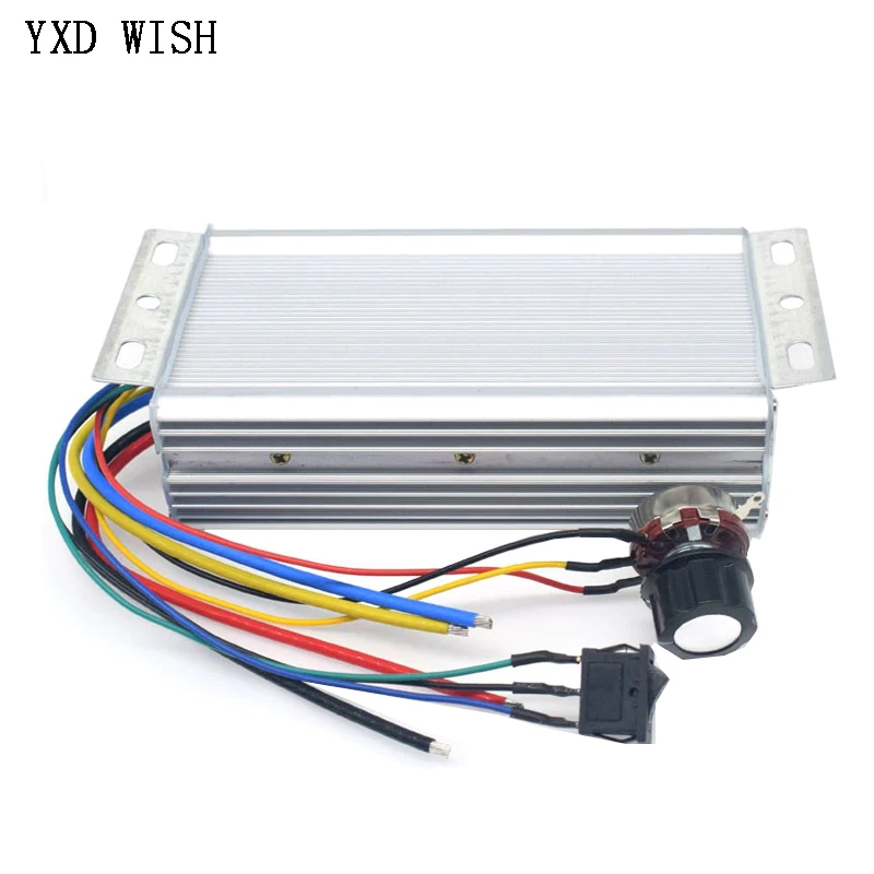 DC 10V-60V DC Motor Speed Controller 100A Reversible PWM Control Forward Reverse Switch 12V 24V 36V 48V Motor Controller dc motor speed controller motor speed controller electric motor speed controller