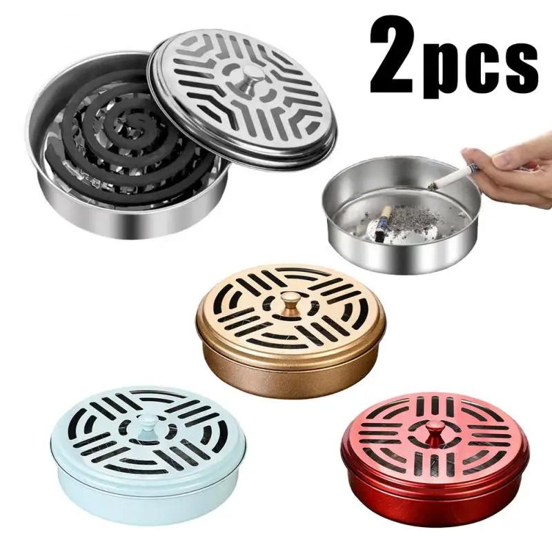 

Protable Mosquito Coil Holder Mosquito Coil Box With Cover Mosquito Coil Tray Nail Tooth Mosquito Coil Holder Household Ash Tray