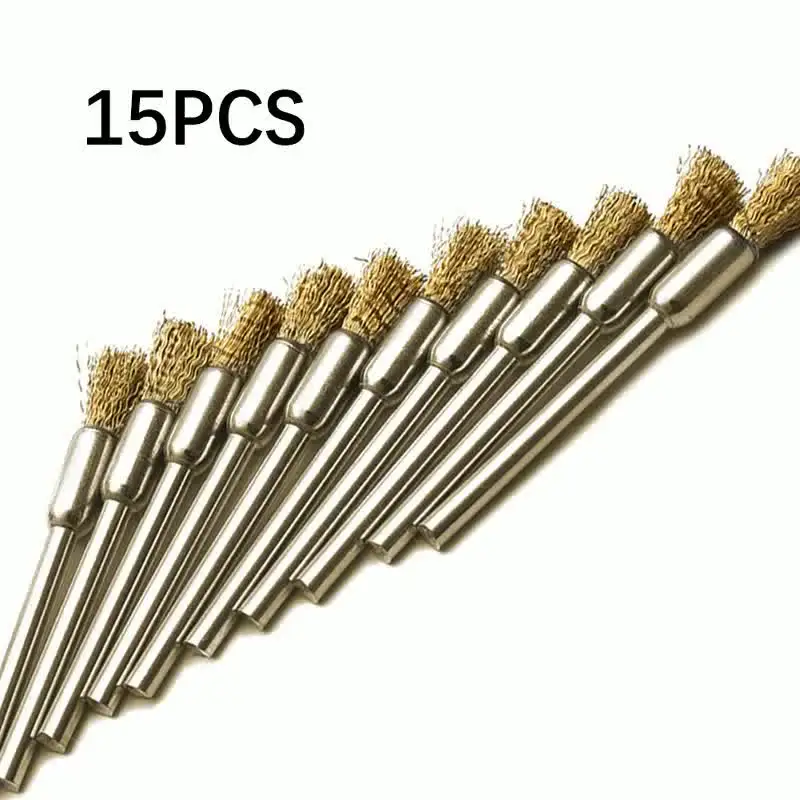 Set De 5 Cepillos Miniatura De Alambre De Latón Para Taladro – Diámetro 3 Mm – Limpieza De Precisión