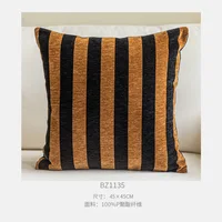 Housse de coussin de luxe légère, taie d'oreiller lombaire avec bordure noire, pour maison, hôtel, lit, salon, vacances françaises du sud 4