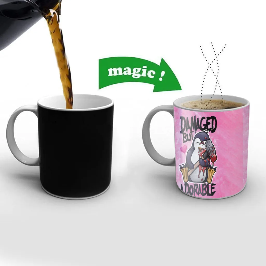 

Crazy-P-enguin-Cute-Cartoon Coffee Mugs Color Change Tea Cup Milk Cups Interesting Gifts