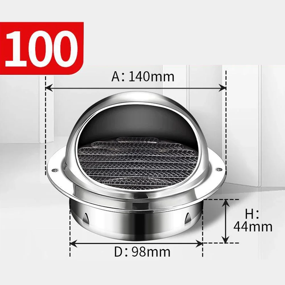 Wall Ceiling Air Vent Ducting Ventilation Exhaust Grille Cover Waterproof Outlet Heating Cooling Stainless Steel Vents Cap