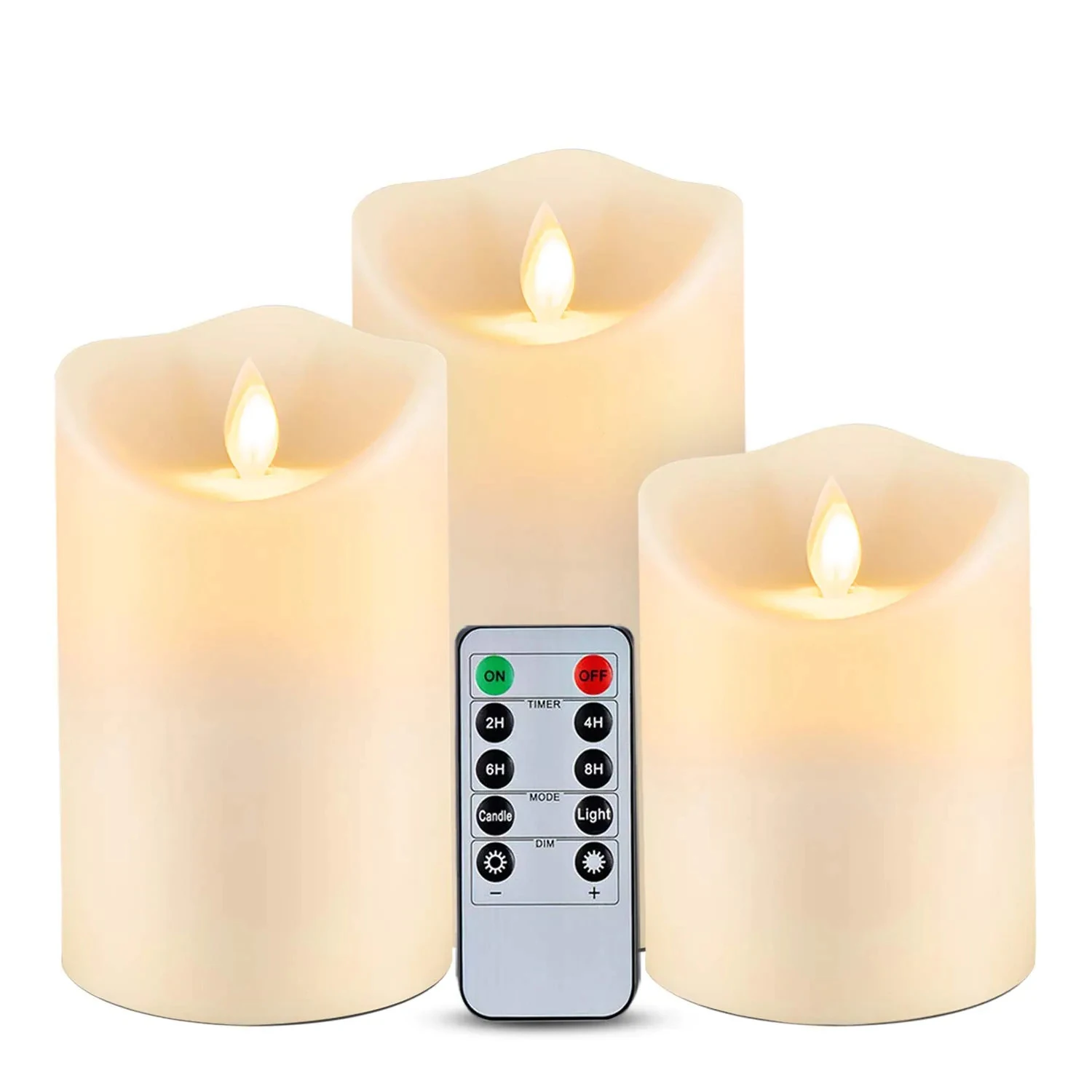Color Changing Outdoor Flameless Pillar Candle Remote...