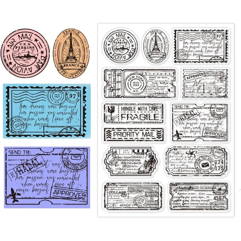 Clear Stamps 1pc Vintage Theme for Scrapbooking