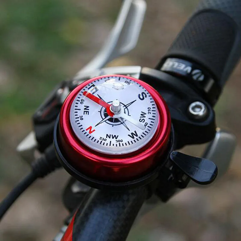 Compass Bicycle Bell Aluminum Alloy Loud Sound Cycling Bell Handlebar