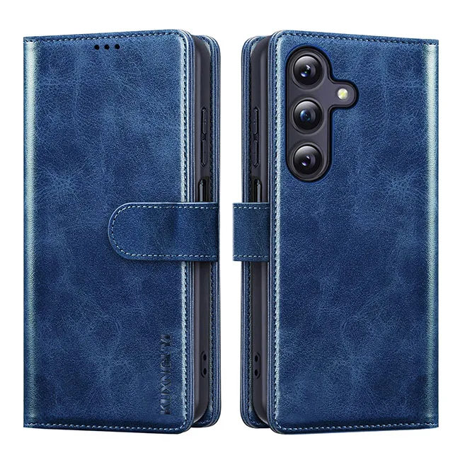 Magnetic PU Leather Wallet Phone Case with Card Slots and Shockproof Flip Stand
