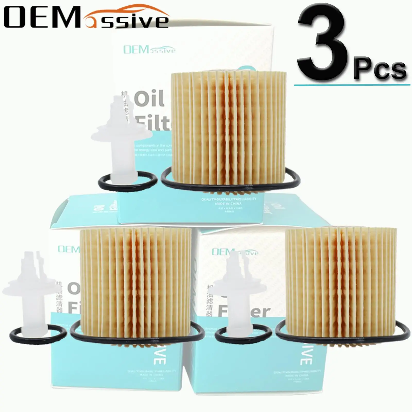 3X Filtro Olio Per Toyota Urban Cruiser Xp110 2009-2014 Yaris 1Nd-Tv 1.4L 1364Cc Motore 2010 2011 2013 2014 2015 2016 2017 2018