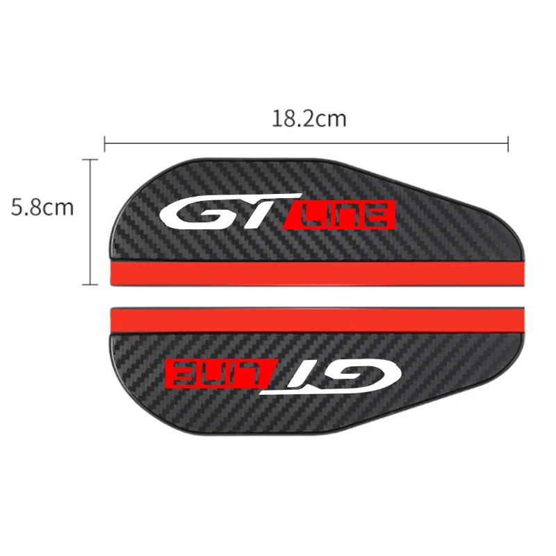 2x Car Rearview Mirror Rain Eyebrow Protector Rain Sticker for Peugeot gt gti gtline 208 2008 308 3008 508 5008 Car Accessories
