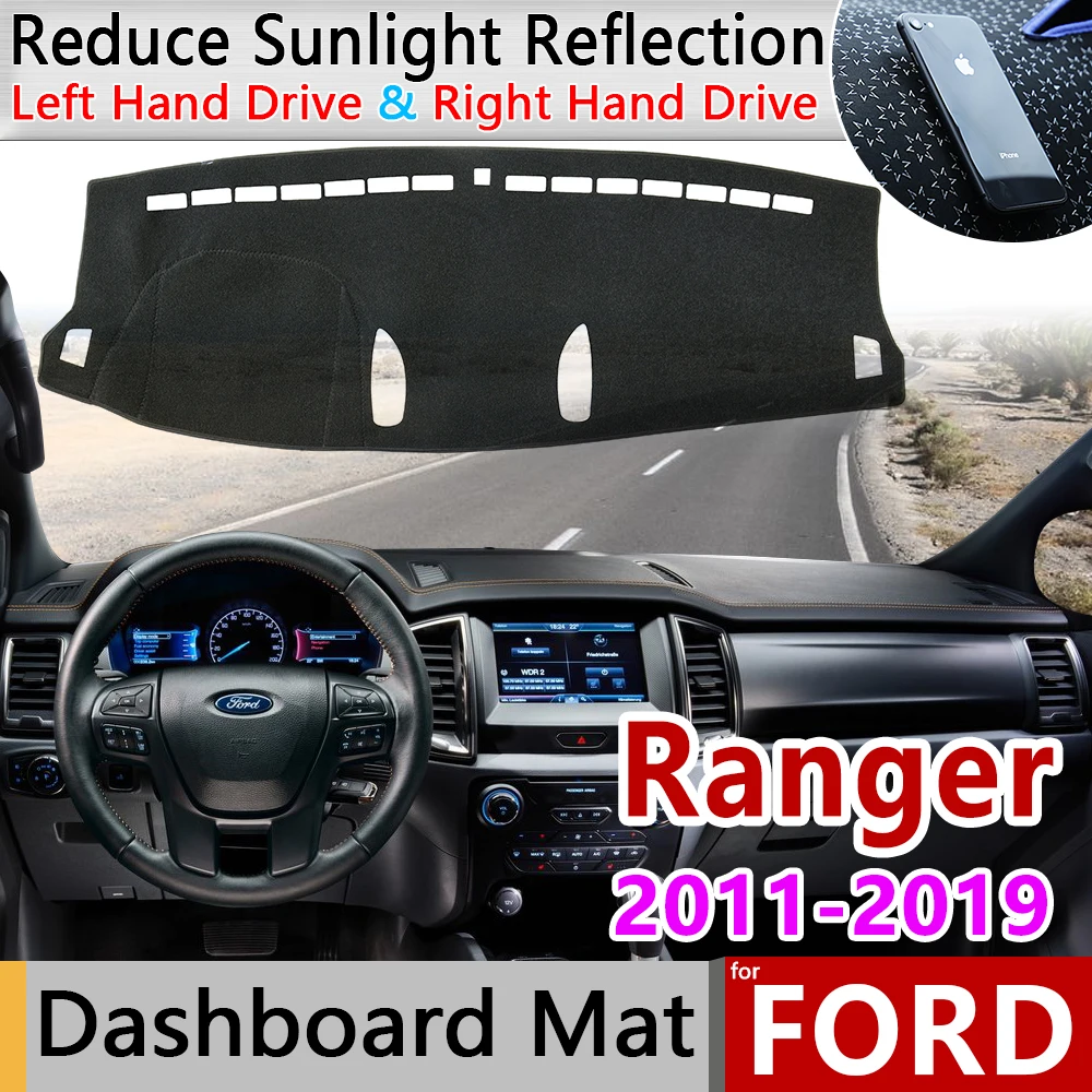 

for Ford Ranger T6 2011 2012 2013 2014 2015 2016 2017 2018 2019 Anti-Slip Mat Dashboard Cover Pad Sunshade Dashmat Accessories