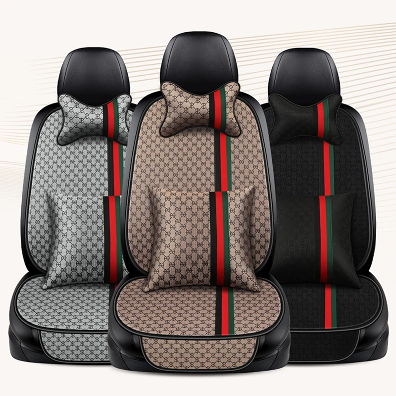 3 Color Car Seat Covers Car Lumbar Pillow Car Neck Pillow Car Seat Belt  Cover Car Steering Wheel Cover Universal Car Accessories