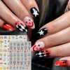 Cute Circus Clown Face Retro Cute 3d nail slider anime 3d Nail sticker Nails TSC-613 1