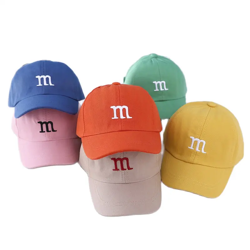 

LDSLYJR Four Seasons Cotton M Letter Embroidery Casquette Baseball Cap Adjustable Snapback Hats for Child Boy and Girl 220