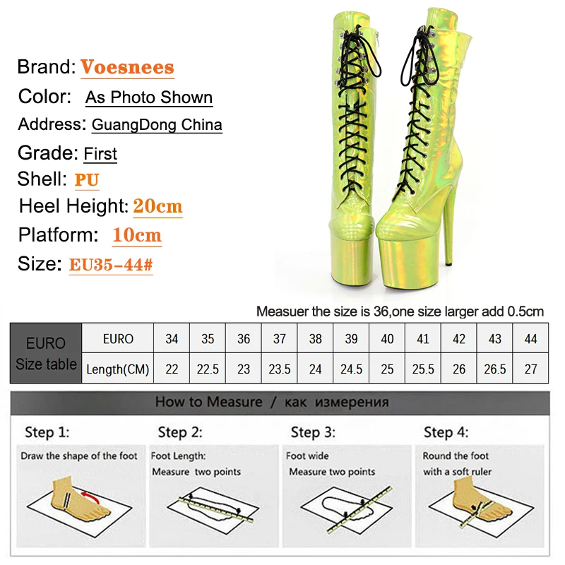 7Inch/17CM Women ANKLE Boots Fetish Laser Color Pole Dancing Shoes Mid-Calf Modern Boots Thin Heel Stripper Platform Heels Shoes