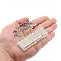 2024 Ultra Light HD Eyeglasses for Elderly Luxury Mini Folding Portable Reading Glasses Anti Blue Light Presbyopia Glasses 2