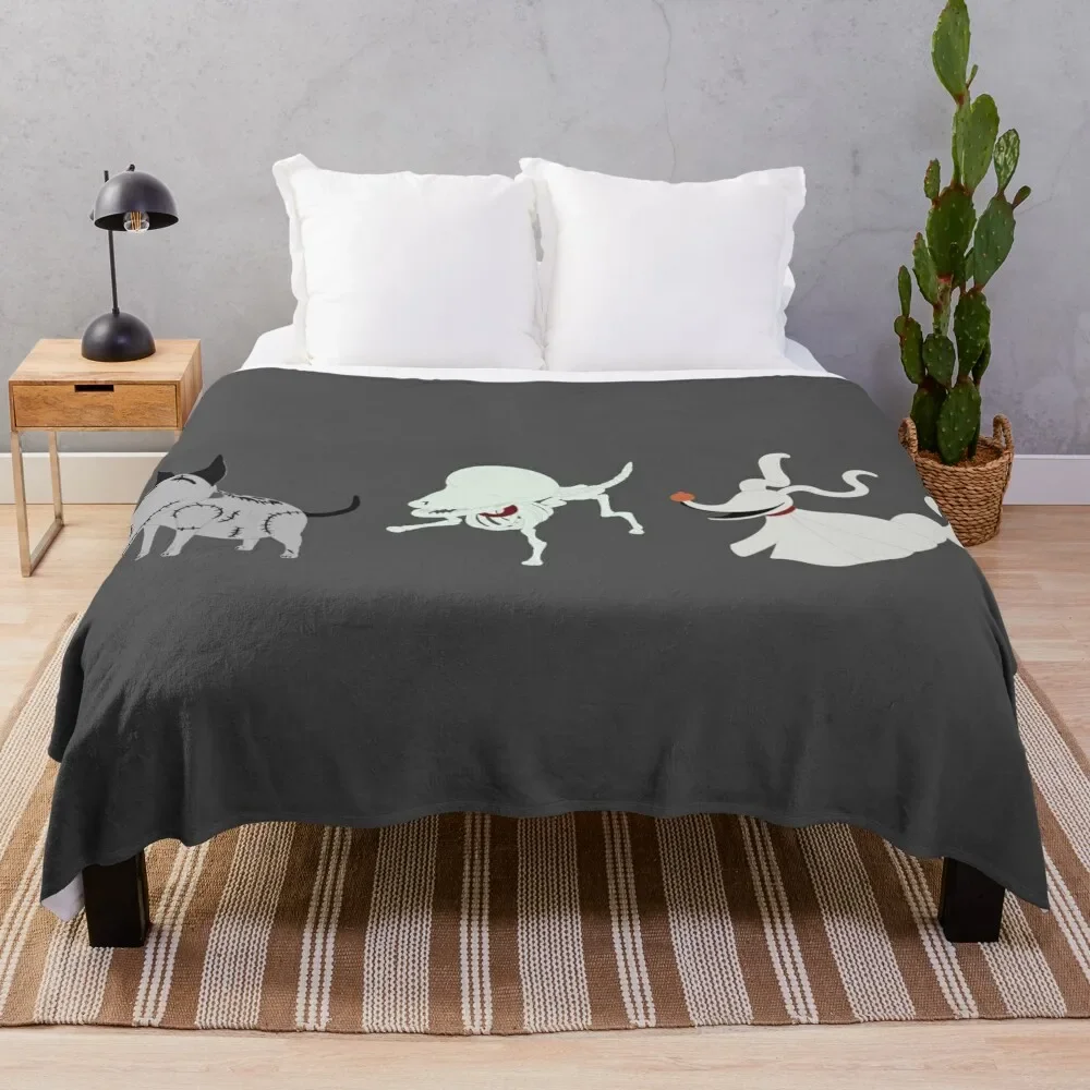 

Spooky Dogs Throw Blanket Plush for sofa Sofas Sofa Blankets