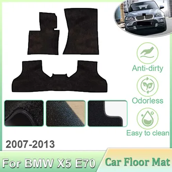 Tappetini per auto Pavimento Anti-sporco Pad Pavimento Per BMW X5 E70 2007 2008 2009 2010 2011 2012 2013 5 posti Tappeto Coprigambe Accessori Auto