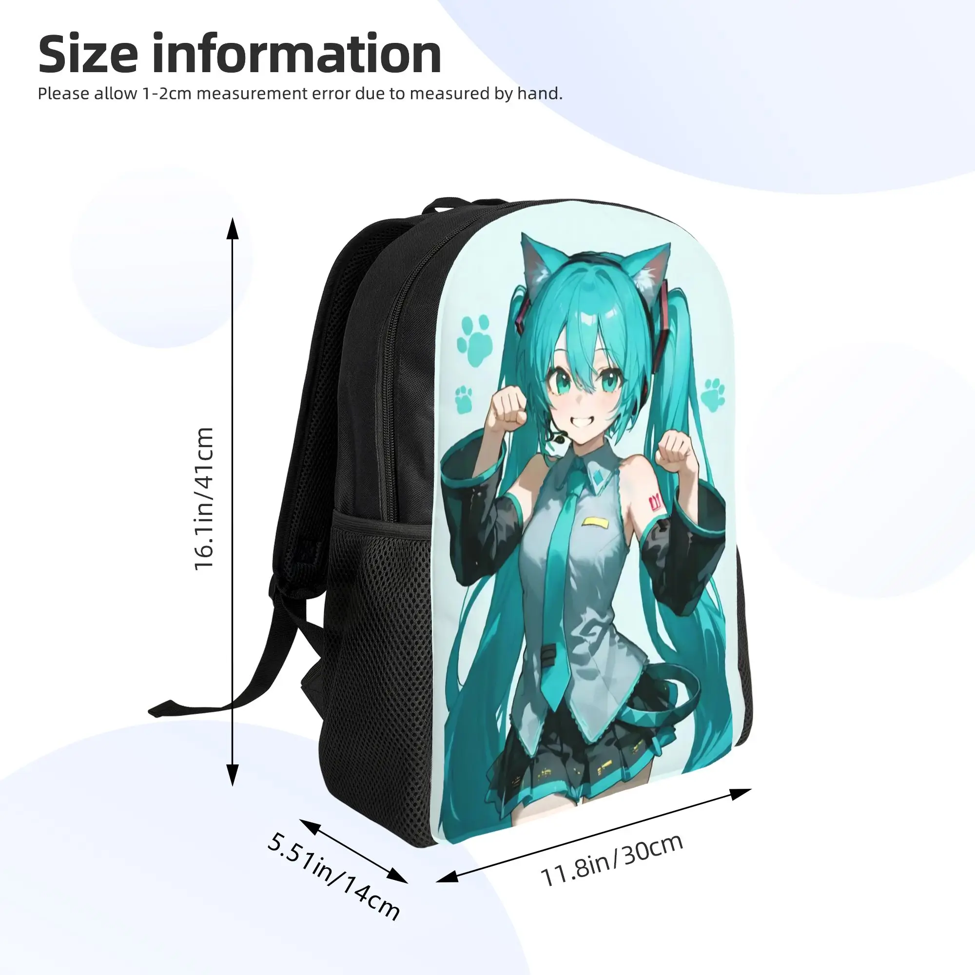 Stylish Unisex Hatsune Miku Backpack - Fashionable and Durable Daypack