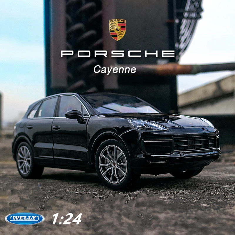 WELLY 1:24 Porsche Cayenne Alloy Car Model Diecasts Metal Vehicles Car Model Simulation Collection Boys Toys For Childrens Gifts 2