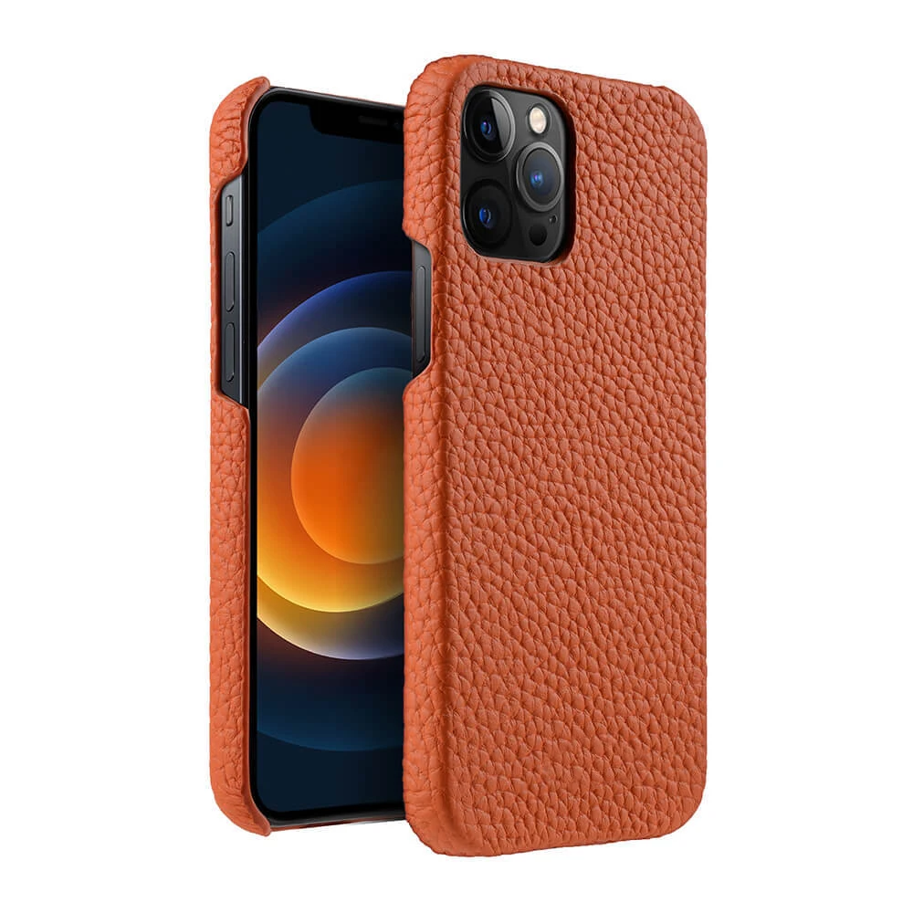 Luxury 3D Lychee Pattern Hard Leather Phone Case Cover