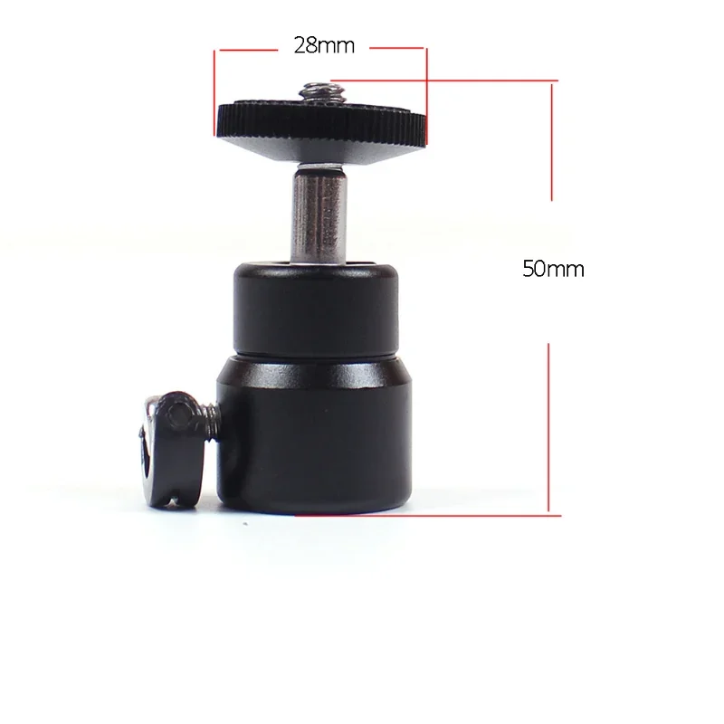 Mini Tripod Ball Head,360 Degree Rotation Tilt Head,with 1/4'' Screw, for Monopod Selfie Stick DSLR Action Camera Mobile Phones