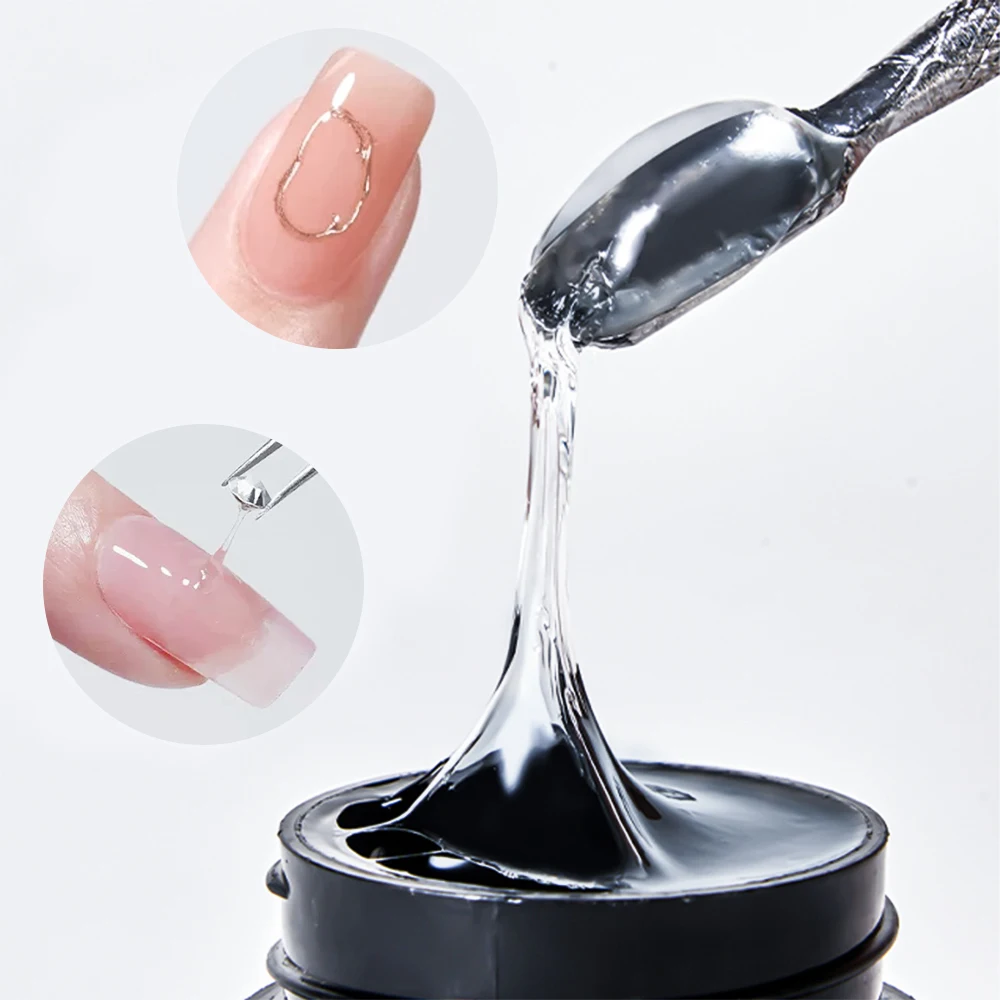 19g/5g Solid Nail Glue Gel for Diamond Rhinestones Nail Charms DIY Press on Nails No Wipe Glue Gel Manicure Strong Adhesive Gel 6