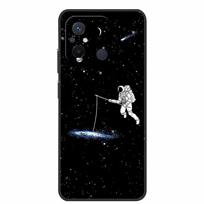 Black TPU Soft Cover with Wolf and Lion Design - Premium Silicon Bumper Case