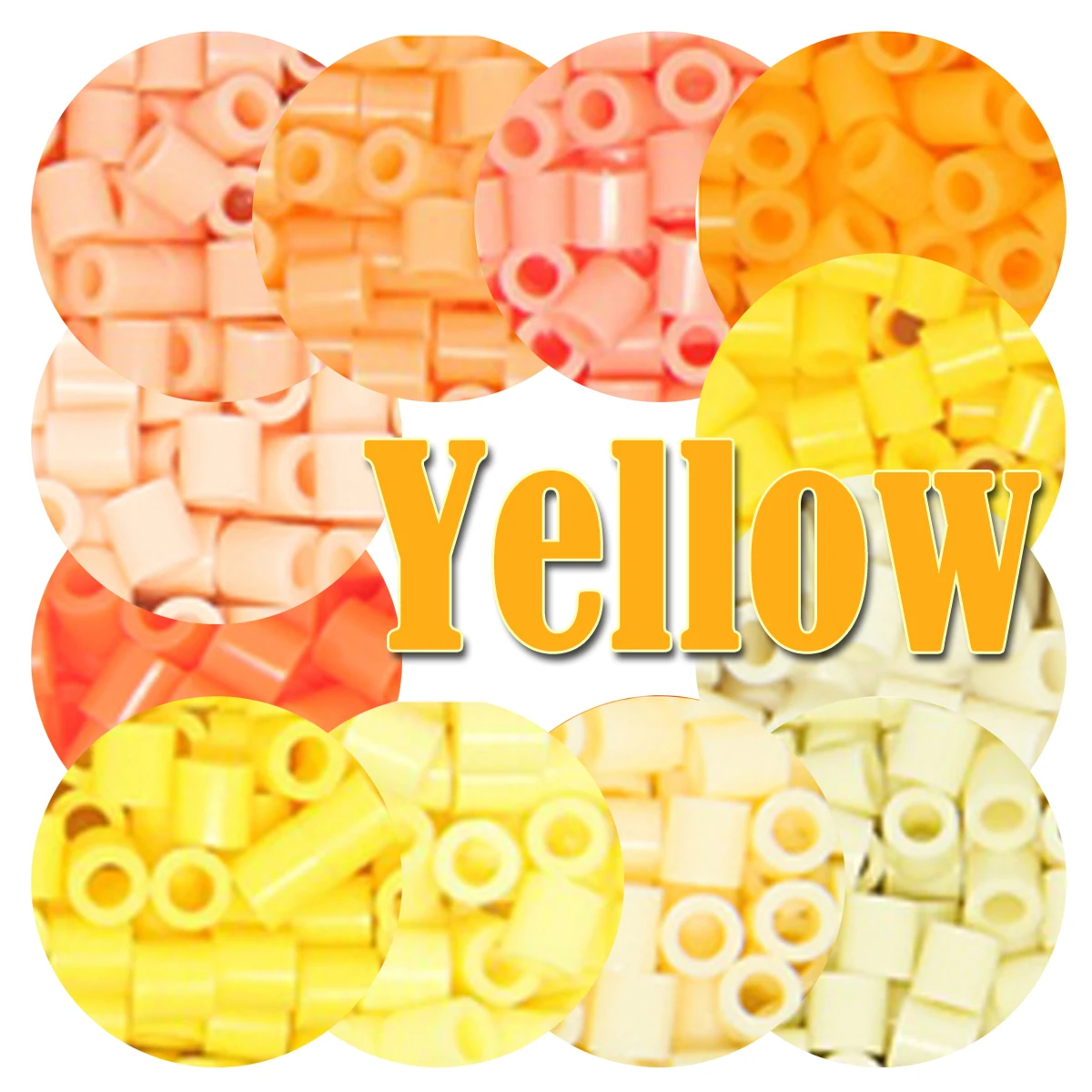 Yellow Color 5mm 1000PCS YantJouet Hama Beads for Kids Iron Fuse