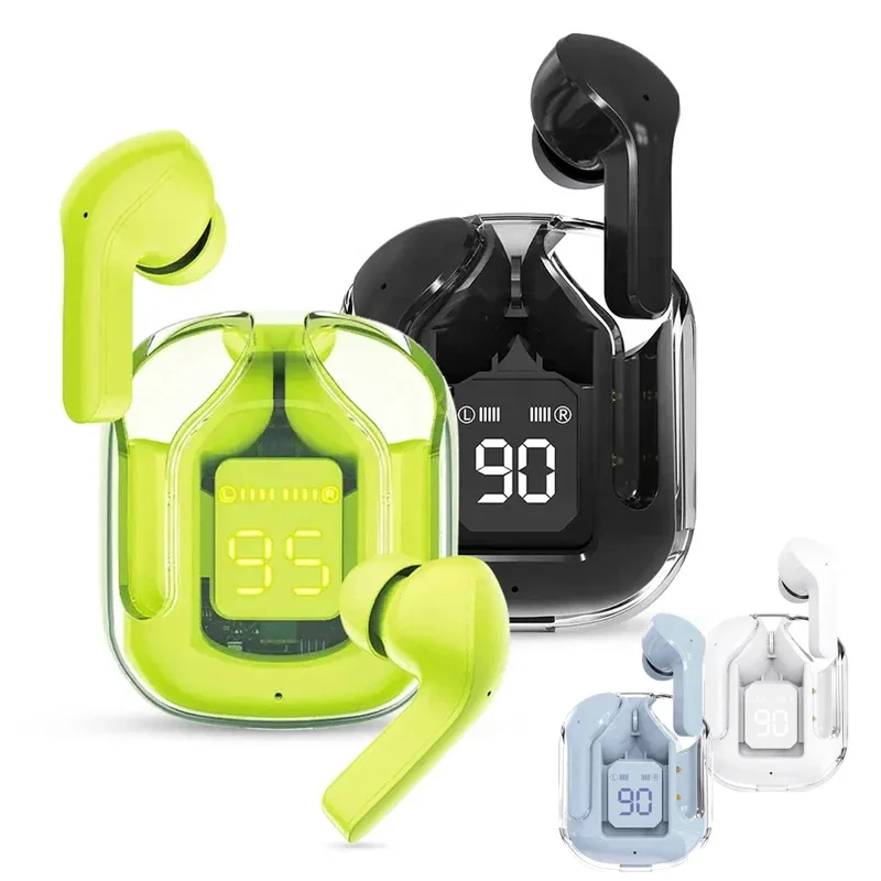 

TWS Wireless Earphones Transparent Bluetooth 5.1 Headset ENC Sports Headphones LED Power Digital Display Stereo Sound Earbuds